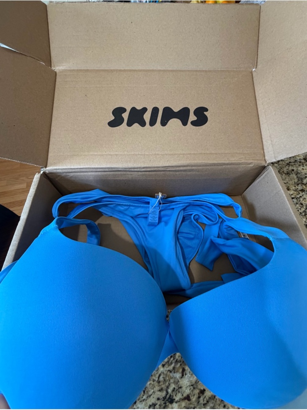 SKIMS Tide Blue Two-Piece Bikini Set